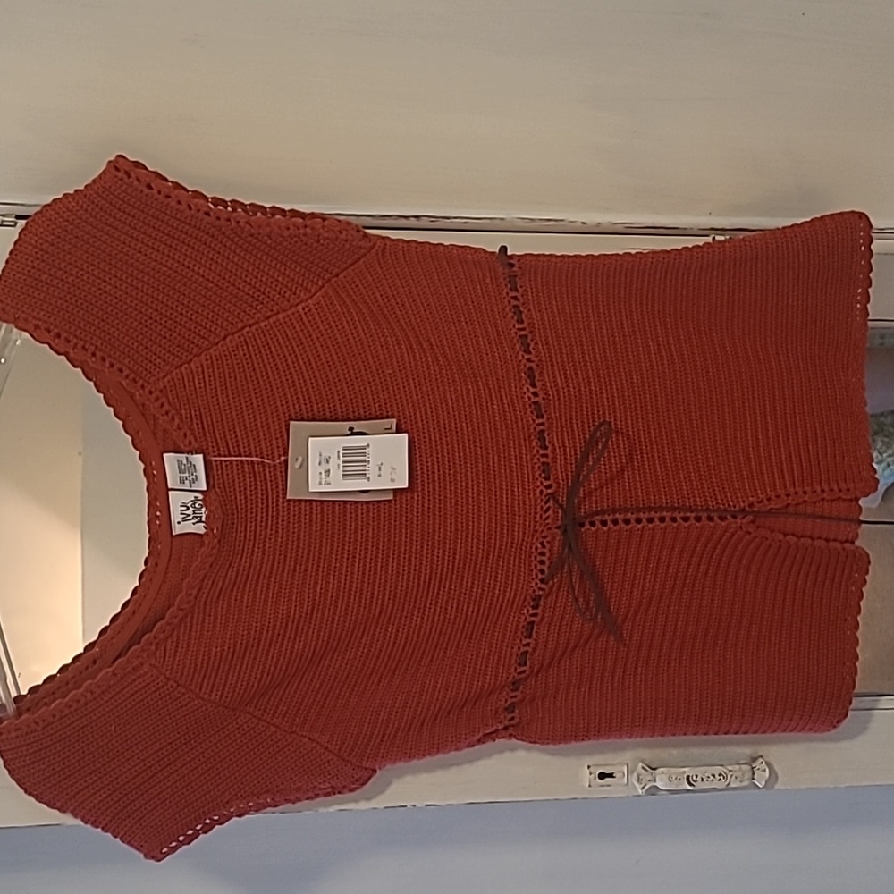 Ivy Jane soft sweater, large, rust color